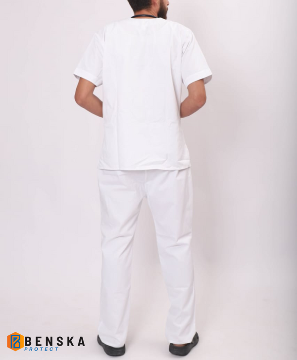 Pantalon médical blanc - mixte