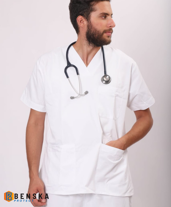 Ensemble tenue médicale blanche - Mixte